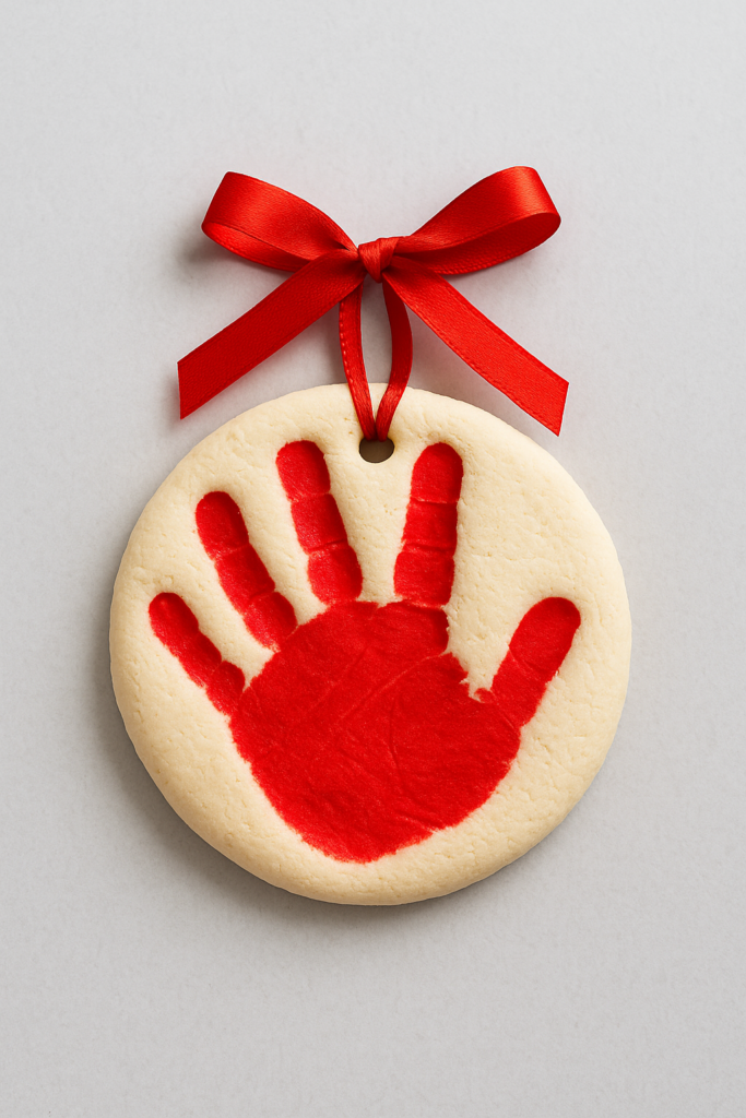 salt dough handprint ornament DIY for kids