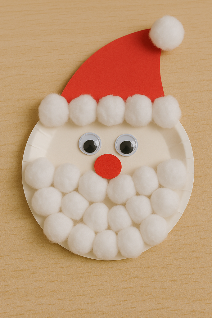 Cotton Ball Santa Beard