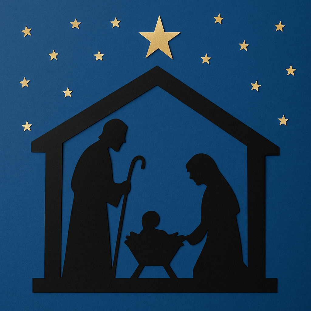 Nativity Scene Silhouettes craft