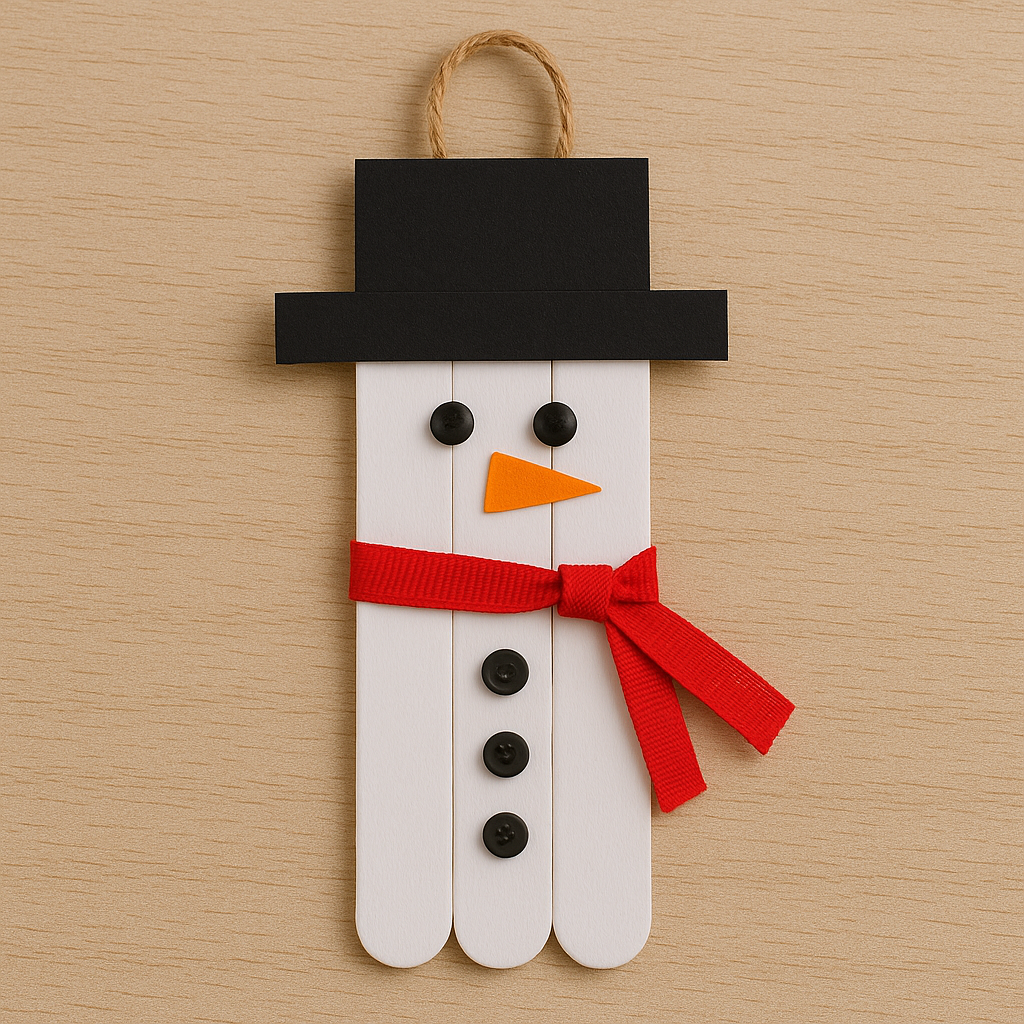 popsicle stick snowman craft
